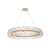 Photograph: Idolite Alborz French Gold 36 Light Round Crystal Pendant Light