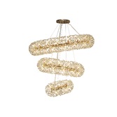 Photograph: Idolite Alborz French Gold 74 Light 3 Tier Crystal Pendant Light