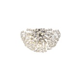 Photograph: Idolite Alborz Polished Chrome 11 Light Large Flush Crystal Ceiling Light