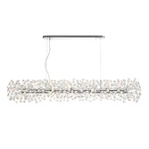 Photograph: Idolite Alborz Polished Chrome 14 Light Crystal Linear Bar Pendant