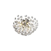 Photograph: Idolite Alborz Polished Chrome 4 Light Flush Crystal Ceiling Light