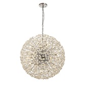 Photograph: Idolite Alborz Polished Chrome 48 Light Crystal Sphere Pendant