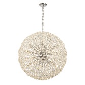 Photograph: Idolite Alborz Polished Chrome 64 Light Crystal Sphere Pendant