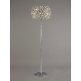 Photograph: Idolite Alborz Polished Chrome 8 Light Crystal Floor Lamp