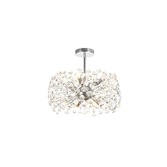 Photograph: Idolite Alborz Polished Chrome 8 Light Semi Flush Ceiling Light