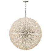 Photograph: Idolite Alborz Polished Chrome 84 Light Crystal Sphere Pendant