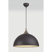 Photograph: Idolite Alperton Graphite/Satin Nickel Large Single Pendant Light