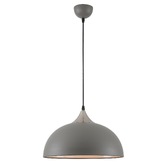 Photograph: Idolite Alperton Sand Grey/Satin Nickel/White Single Pendant