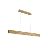 Photograph: Idolite Angel Medium Oak/Sand White/Frosted Led Linear Pendant - 3000K