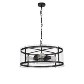 Photograph: Idolite Annapurna Matt Black Finish 4 Light Pendant