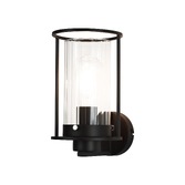 Photograph: Idolite Aravalli Black Finish Single Wall Light Complete With Clear Glass