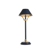 Photograph: Idolite Arblaster Rechargeable Battery Operated Table Lamp 1.8W LED 3-Step Dimming: Navy Blue/Gold