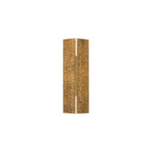 Photograph: Idolite Azario Modern Organic Luxe Hammered Antique Brass Up/Down Wall Lamp 360mm Rectangular - IP54