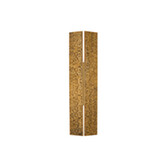 Photograph: Idolite Azario Modern Organic Luxe Hammered Antique Brass Up/Down Wall Lamp 460mm Rectangular - IP54
