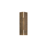 Photograph: Idolite Azario Modern Organic Luxe Hammered Matt Bronze Up/Down Wall Lamp 360mm Rectangular - IP54