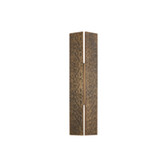 Photograph: Idolite Azario Modern Organic Luxe Hammered Matt Bronze Up/Down Wall Lamp 460mm Rectangular - IP54