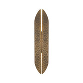 Photograph: Idolite Azario Modern Organic Luxe Hammered Matt Bronze Up/Down Wall Lamp 560mm Curved - IP54