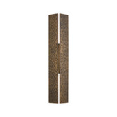 Photograph: Idolite Azario Modern Organic Luxe Hammered Matt Bronze Up/Down Wall Lamp 560mm Rectangular - IP54