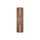 Photograph: Idolite Azario Modern Organic Luxe Hammered Red Antique Copper Up/Down Wall Lamp 460mm Rectangular - IP54