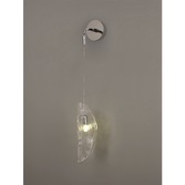 Photograph: Idolite Bangeta Polished Chrome Single Wall Light Complete With Clear Glass