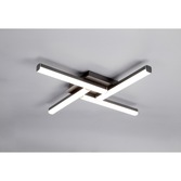 Photograph: Idolite Barking Sand Black 4 Light LED Bathroom Ceiling Light - IP44, 4000K