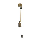 Photograph: Idolite Beardsmore Pulley Rise & Fall Pendant Antique Brass