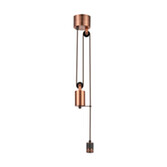 Photograph: Idolite Beardsmore Pulley Rise & Fall Pendant Antique Copper