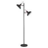 Photograph: Idolite Blackwall Black/Copper 2 Light Adjustable Floor Lamp