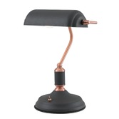 Photograph: Idolite Blackwall Sand Black/Copper Bankers Lamp