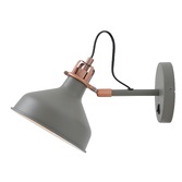 Photograph: Idolite Blackwall Sand Grey/Copper Adjustable Wall Light