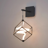 Photograph: Idolite Bolton LED Wall Lamp: 1 Spiral: 12W LED: Triac Dimmable: 3000K: Sand Black