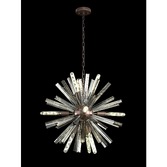 Photograph: Idolite Burns Brown Oxide Round 10 Light Pendant Light Complete With Smoke Glass Rods