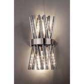 Photograph: Idolite Burns Polished Nickel Large 2 Light Wall Light Complete With Smoke Glass Rods