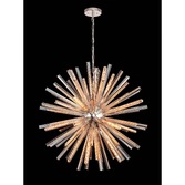 Photograph: Idolite Burns Polished Nickel Medium 16 Light Round Pendant Complete With Champagne Glass Rods