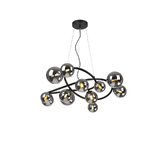 Photograph: Idolite Calix IDOHC/LB2689 Twisted Pendant, 12 x G9, Glass in a Satin Black/Chrome Plated Finish