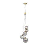 Photograph: Idolite Calix IDOMS/1239 Pendant, 5 x G9, Glass in a Satin Gold/Smoke Plated Finish