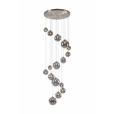 Photograph: Idolite Calix IDOMS/1609 Pendant, 16 x G9, Glass in a Satin Nickel/Smoke Plated Finish