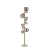 Photograph: Idolite Calix IDOMS/7239 Floor Lamp, 11 x G9, Glass in a Satin Gold/Smoke Plated Finish