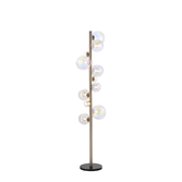 Photograph: Idolite Calix IDORI/6609 Floor Lamp, 11 x G9, Glass in a Satin Nickel/Iridescent Plated Finish