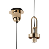 Photograph: Idolite Camille 1 Light Pendant, 1 x E27, French Gold/Matt Black