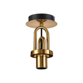 Photograph: Idolite Camille 12cm Flush Ceiling Light, 1 x E27, Brass Gold