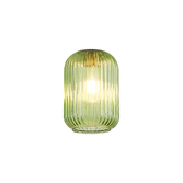 Photograph: Idolite Camille 14cm Tubular Ribbed Glass, Green
