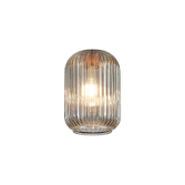 Photograph: Idolite Camille 14cm Tubular Ribbed Glass, Smoked