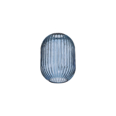 Photograph: Idolite Camille 14x20cm Almond Ribbed Glass, Petrol Blue