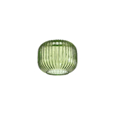 Photograph: Idolite Camille 16x13cm Pumpkin Shaped Ribbed Glass, Green
