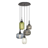 Photograph: Idolite Camille 2.5m 5 Light Round With Multiple Shades & Colours, 5 x E27, Matt Black