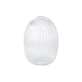 Photograph: Idolite Camille 20cm Almond Ribbed Glass, Clear
