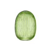 Photograph: Idolite Camille 20cm Almond Ribbed Glass, Green