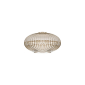 Photograph: Idolite Camille 20cm Oval Sphere Ribbed Glass, Champagne