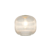 Photograph: Idolite Camille 20cm Pumpkin Shaped Ribbed Glass, Clear